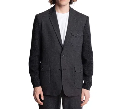 Paisley & Gray Men's Ambrose Slim Fit Knitted Sport Jacket In Char Char
