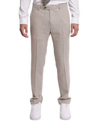 PAISLEY & GRAY MEN'S DOWNING SLIM FIT PLAID PANTS