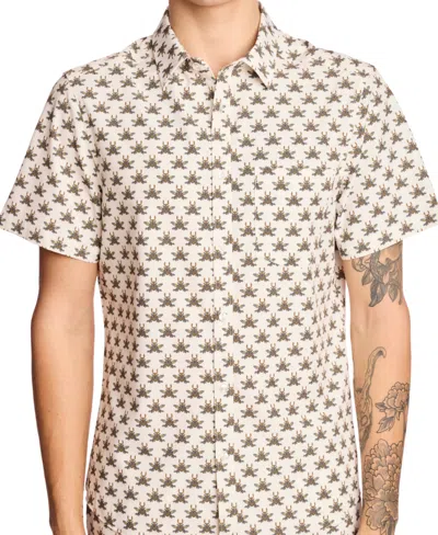 Paisley & Gray Men's Gilby Slim Fit Short Sleeve Printed Button-front Swim Shirt