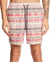 Paisley & Gray Men's Gilligan Regular-fit Abstract Floral 6" Swim Trunks In Animal Print