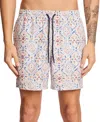 Paisley & Gray Men's Gilligan Regular-fit Abstract Floral 6" Swim Trunks In Multi