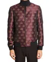 Paisley & Gray Men's Hyde Bomber Jacket In Burgundy