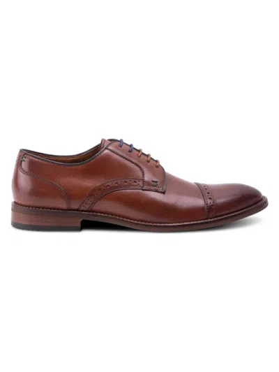 Paisley & Gray Men's Leather Derby Brogues In Driftwood