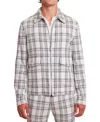 Paisley & Gray Men's Milo Slim Fit Long Sleeve Zip Front Plaid Bomber Jacket In Multi