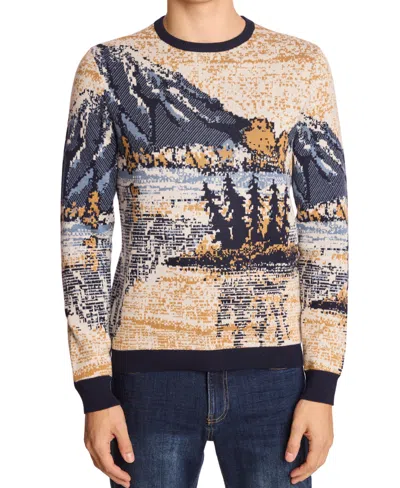 Paisley & Gray Men's Mountain Retreat Crewneck Sweater In Neutral