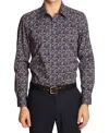 Paisley & Gray Men's Parker Slim Fit Long Sleeve Abstract Print Button-front Shirt In Gray