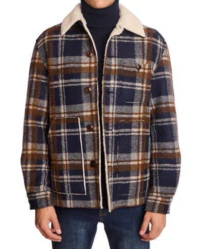 Paisley & Gray Men's Plaid Barn Coat In Blue