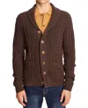 Paisley & Gray Shawl Collar Cardigan In Brown