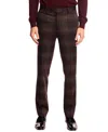 Paisley & Gray Downing Slim Fit Flat Front Plaid Dress Pants In Multi