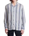Paisley & Gray Men's Slim Fit Long Sleeve Diamond Striped Button Front Camp Shirt