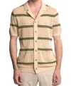 Paisley & Gray Open Knit Button-up Shirt In Brown