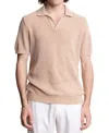 Paisley & Gray Johnny Collar Polo Shirt In Brown