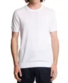 Paisley & Gray Pointelle Crewneck T-shirt In White