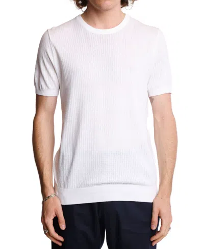 Paisley & Gray Men's Slim Fit Short Sleeve Pointelle T-shirt In White