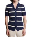 Paisley & Gray Open Stitch Short Sleeve Button-up Shirt In Black