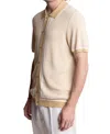 Paisley & Gray Men's Slim-fit Sweater-knit Button-down Polo Shirt In White