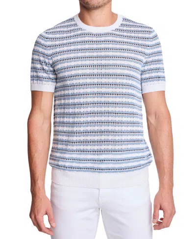 Paisley & Gray Stripe Short Sleeve Knit T-shirt In Blue