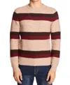 Paisley & Gray Stripe Crewneck Sweater In Multi
