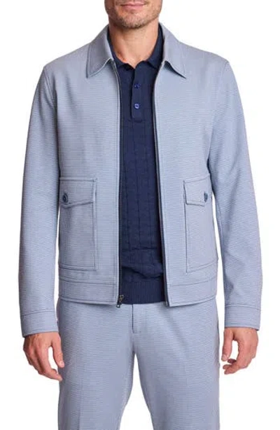 Paisley & Gray Milo Slim Fit Zip Jacket In Blue