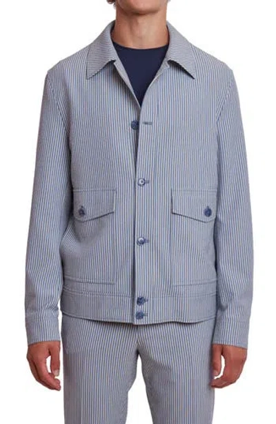 Paisley & Gray Milo Stripe Seersucker Shirt Jacket
