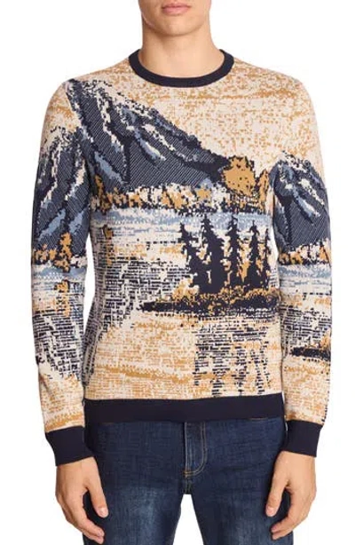Paisley & Gray Men's Mountain Retreat Crewneck Sweater In Multi