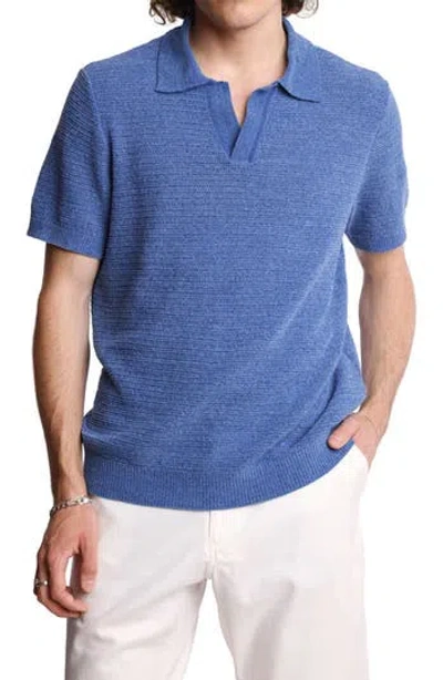 Paisley & Gray Open Knit Johnny Collar Polo
