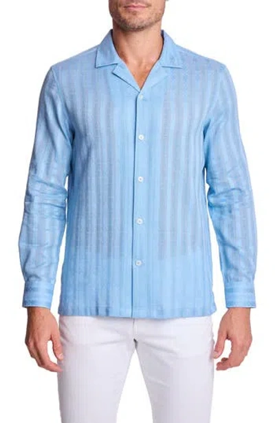 Paisley & Gray Parker Trim Fit Cotton Button-up Shirt In Blue