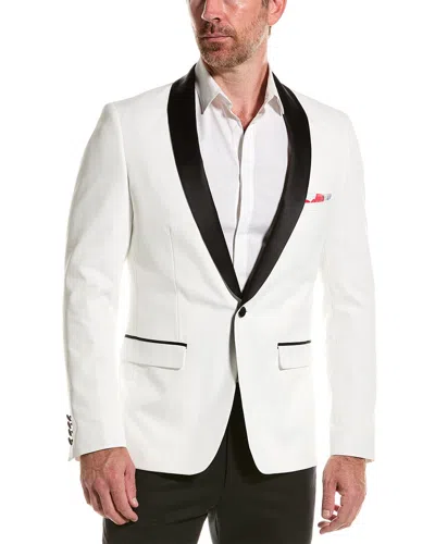 Paisley & Gray Regent Shawl Slim Fit Tux Jacket In White