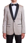 Paisley & Gray Regent Slim Fit Shawl Lapel Tuxedo Jacket In Neutral