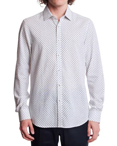 Paisley & Gray Samuel Dot Print Linen Blend Dress Shirt In Multi