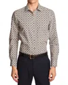 Paisley & Gray Samuel Spread Collar Shirt In Brown