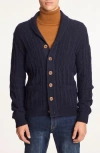 Paisley & Gray Men's Cable-knit Cardigan In Blue