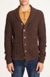 Paisley & Gray Shawl Collar Cardigan In Brown