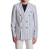 Paisley & Gray Soho Slim Fit Double Breasted Suit Jacket In Blue