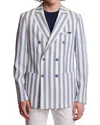 Paisley & Gray Soho Slim Fit Double Breasted Suit Jacket In Blue