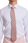 Paisley & Gray Stanley Stripe Knit Tie In Pink