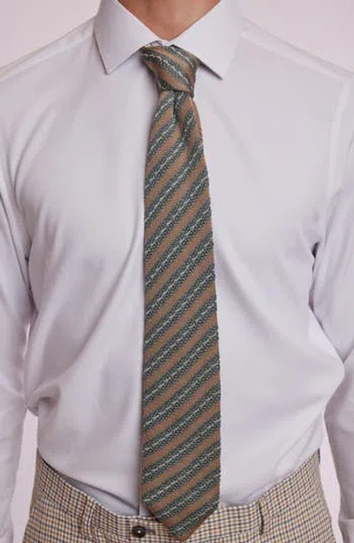 Paisley & Gray Stanley Stripe Knit Tie In Green