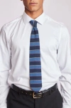 Paisley & Gray Stanley Stripe Knit Tie In Blue