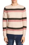 Paisley & Gray Stripe Crewneck Sweater In Multi