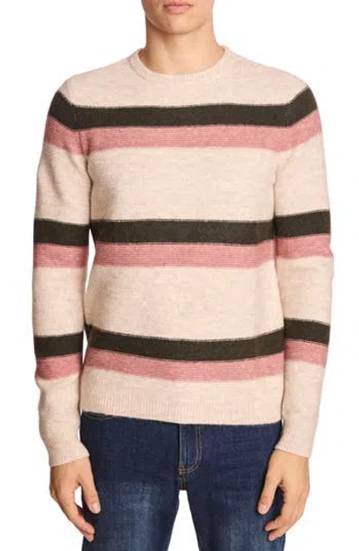 Paisley & Gray Stripe Crewneck Sweater In Multi