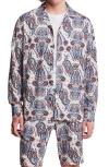 Paisley & Gray Trim Fit Long Sleeve Camp Shirt
