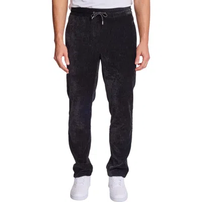 Paisley & Gray Velvet Joggers In Black