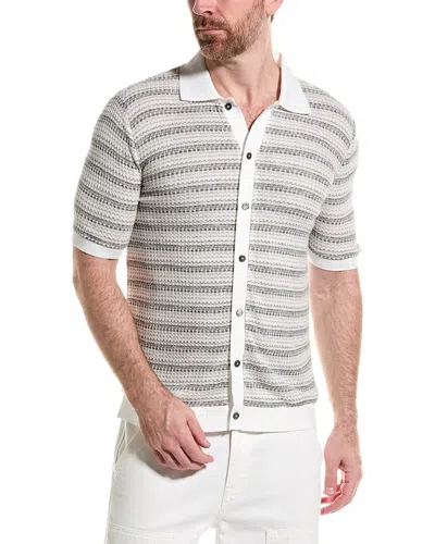 Paisley & Gray Waffle Knit Slim Fit Shirt In Grey