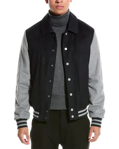 Paisley & Gray Wool-blend Varsity Jacket In Blue