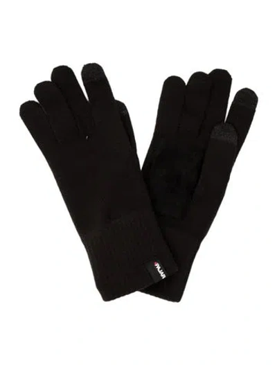 Pre-owned Pajar Acrylic Patterned Gloves In Black