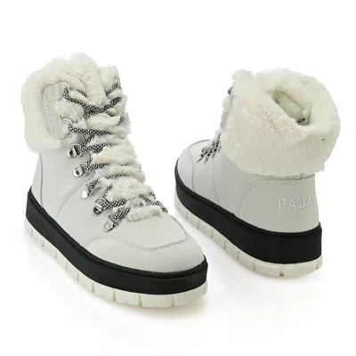 Pajar Canada "chalet" Faux Fur Trimmed Leather Boots In Multi