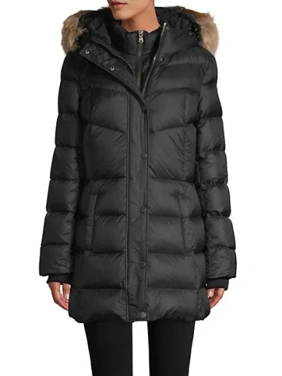 Pre-owned Pajar Canada Pajar Roxy Fox Fur-trim Down Parka Jacket Coat Size: Small Msrp: $500 Black