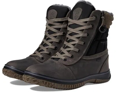 Pajar Canada Trooper 3.0 Combat Boots Mens Dark Grey Leather Side Zip Khd1519 In Gray