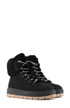 Pajar Chalet Faux Shearling Waterproof Bootie In Black