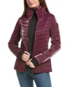 Pajar Channel Quilted Puffer Jacket In Burgundy